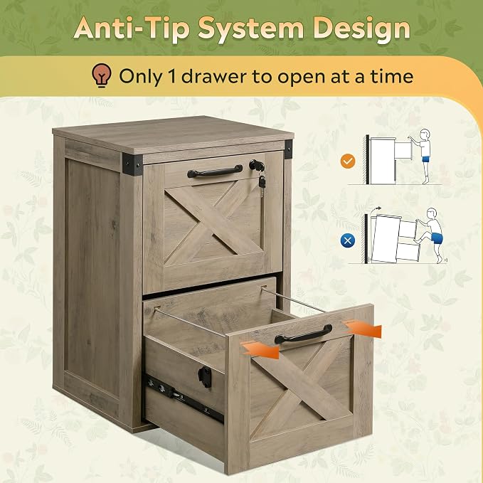 DEVAISE 2 Drawer File Cabinet - Image 7