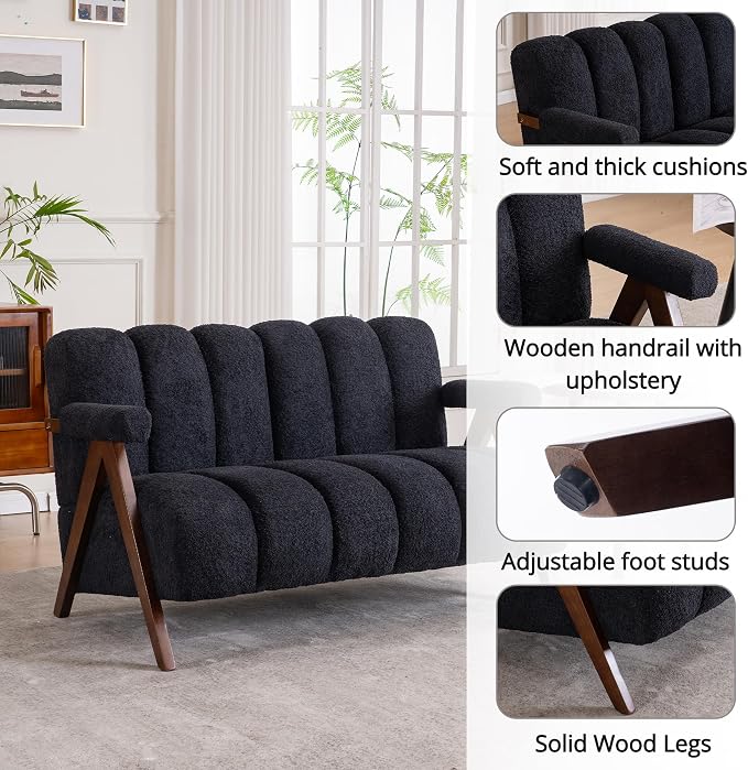 Mid Century Modern Accent Chair Loveseat Sofa - Image 3