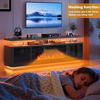 70" Fireplace TV Stand with Double LED Lights - Image 6