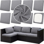 8Pcs Outdoor Cushion Covers, Elastic Patio Cushion Covers | Washable, by dreahoteztil