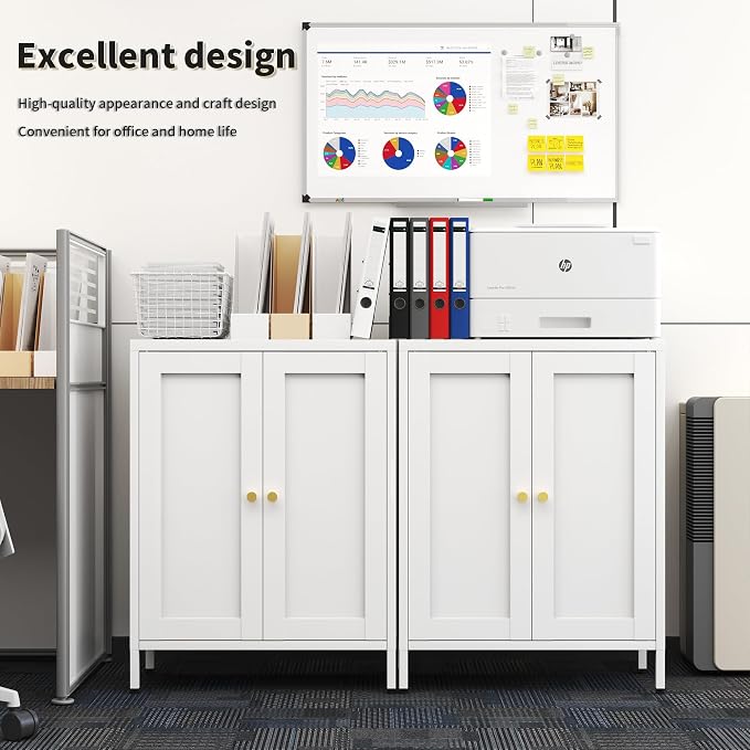 White Metal Storage Cabinet - Image 6
