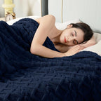 Aganear Fleece Throw Blanket for Couch Sofa 60"x80" Navy | Lightweight Fuzzy - Image 4