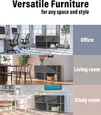Metal Sideboard with 2 Flap Doors, DIY Modern Home Furnishing, Foyer - Image 7