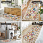 HEBE Hallway Runner Rug 2'x6', Washable Non Slip Kitchen Rug Runner | Soft Boho - Image 5