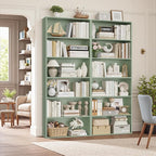 FOTOSOK 6-Tier Open Bookcase and Bookshelf Set of 2, Freestanding Display by FOTOSOK
