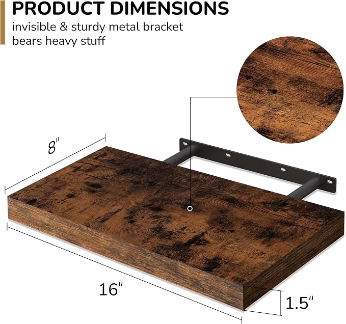 Fun Memories 16 Inch Floating Shelves - Image 3