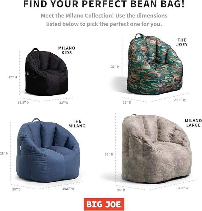 Big Joe Milano Large Bean Bag Chair - Image 7