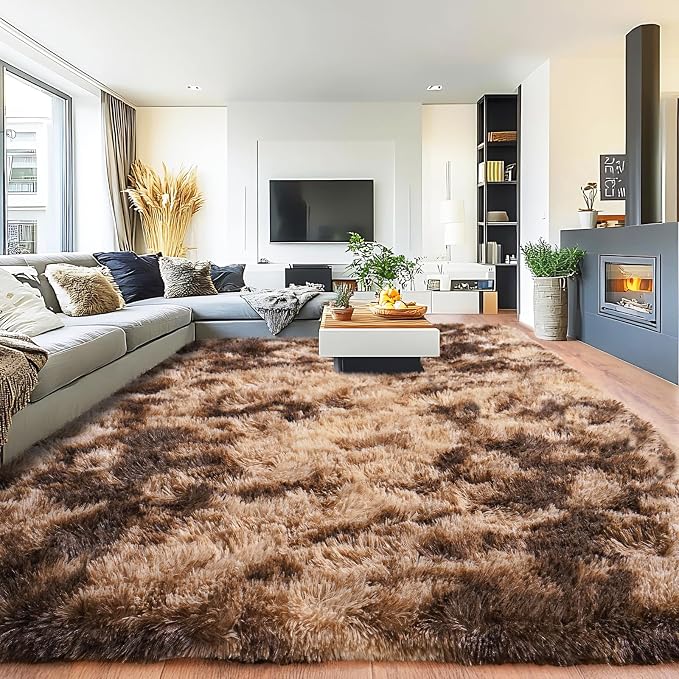Pionblank 8x10 Rug for Living Room, Fluffy Large Area Rug by PIONBLANK