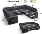 Vipbear 111" Modular Sectional Sleeper Sofa - Image 3