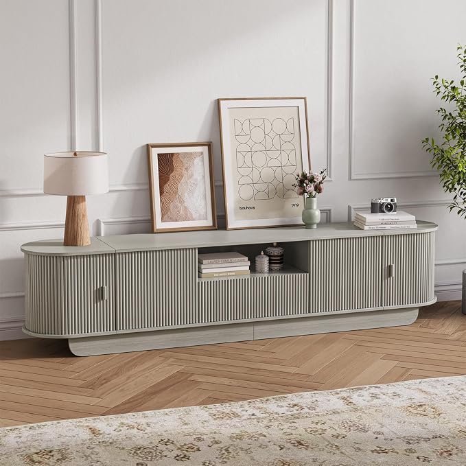 Coffee Table and TV Stand Set of 2, Round Center Table - Image 4