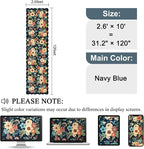 DUKINO 2.6x10 Runner Rug for Hallway, Washable Rug Non Slip, Low Pile, Floral - Image 2
