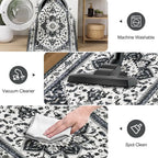 Yamaziot Washable Runner Rug, 2x8 Non-Slip Boho Vintage Hallway Kitchen Rug | - Image 5