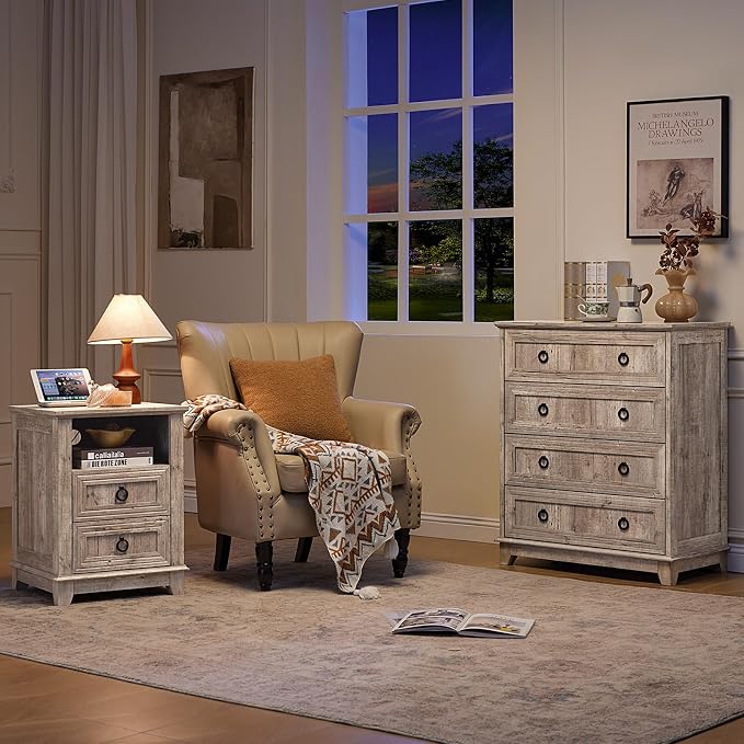 Joaxswe Farmhouse 4 Drawer Dresser - Image 8
