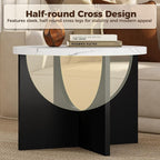 LIKIMIO Nesting Coffee Tables Set of 2, 23.6" Small Round Side Tables - Image 7