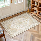 AMADA HOMEFURNISHING 2x4 Washable Area Rug, Low-Profile Entryway Rug by AMADAHOMEFURNISHING