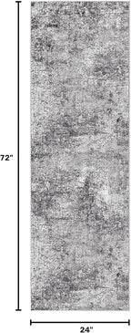 DMOYEST Washable Runner Rug for Hallway: 2x6 Neutral Modern Abstract Low Pile - Image 2