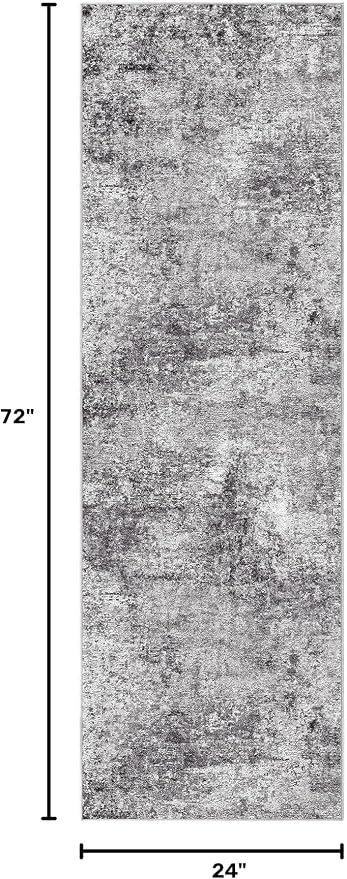 DMOYEST Washable Runner Rug for Hallway: 2x6 Neutral Modern Abstract Low Pile - Image 2
