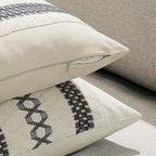 MIULEE Set of 2 Gray Boho Decorative Pillow Covers 20x20 Inch | Farmhouse Couch - Image 5