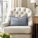 MIULEE Decorative Lumbar Throw Pillow Covers 12x20 Inch Dustyblue 2 Pack | Boho - Image 4