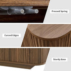 LKTART 64" Buffet Cabinet with Storage, Modern Fluted Accent Sideboard Media - Image 5