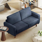 Vesgantti 68" Loveseat Sofa Dark Blue, Comfy Corduroy Couch - Image 7
