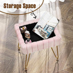 Greenstell Vanity Stool Chair Faux Fur - Image 6
