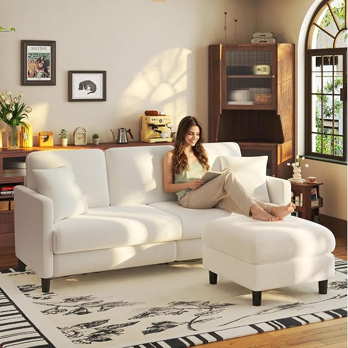 Welzona 83" Couches for Living Room, Teddy Sofa Couch by WelzonaDirect