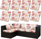 8Pcs Outdoor Cushion Covers, Elastic Patio Cushion Covers | Washable, by dreahoteztil