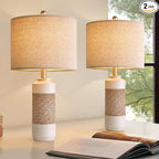 OYEARS 23.75" Bedside Table Lamps Set of 2 by OYEARS