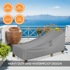 WLEAFJ Patio Chaise Lounge Cover Waterproof, Heavy Duty Outdoor Lounge Chair - Image 6