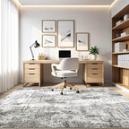 LOONGRUG 6x8 Area Rug Washable Neutral Modern Living Room Rugs Grey Black | - Image 8