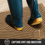 Sturdy Front Door Mat, Absorbent Muddy Dirt Resist Welcome Door Mats Outdoor - Image 6