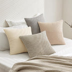 MIULEE Neutral Decorative Throw Pillow Covers 16x16 Inch Set of 4 - Image 5
