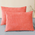 CaliTime Decorative Throw Pillow Covers 26 X 20 Inches Living Coral | Pack of 2 by CaliTime