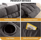 BOSMILLER Reclining Sofa with Cup Holders - Image 4