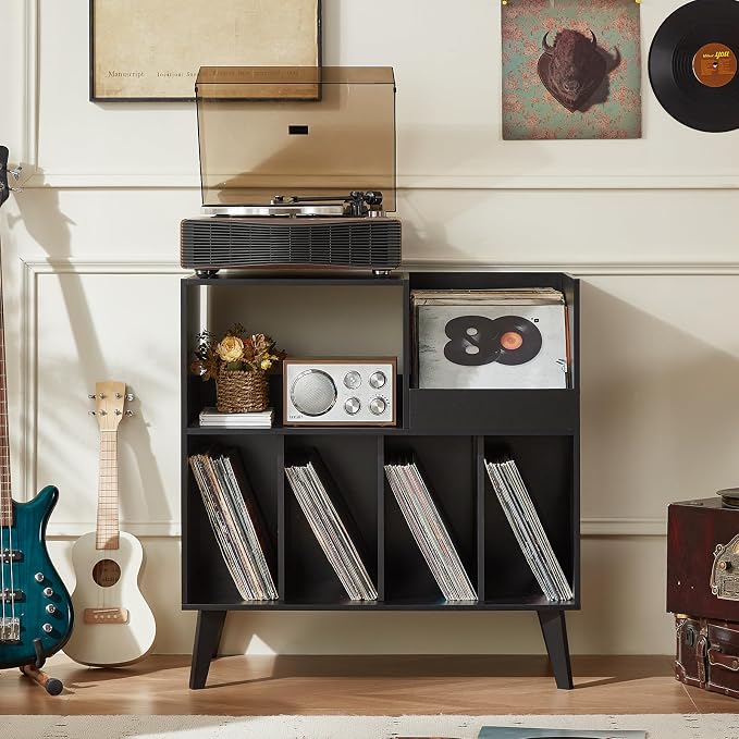 LELELINKY Large Record Player Stand, Turntable Stand - Image 5