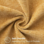 MIULEE Decorative Couch Throw Pillow Covers 16x16 Inch Gold 2 Pack | Mustard - Image 3