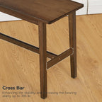 HOOBRO 39.3'' Bamboo Dining Bench, Farmhouse Kitchen Table Bench, Kitchen & - Image 7