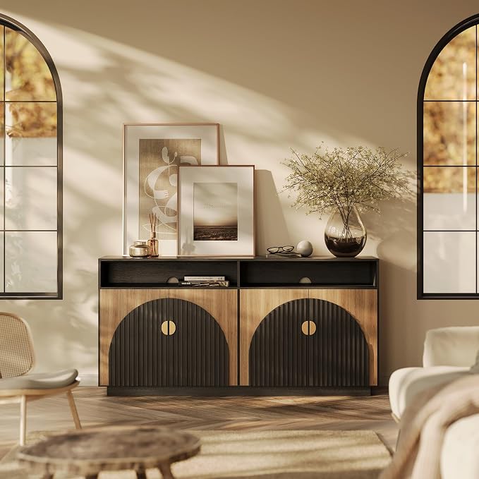 BELLEZE 65-inch Fluted Sideboard Buffet Cabinet - Image 7