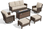 HERA’S HOUSE Wicker Patio Furniture Set, High Back Swivel Chairs - Image 9