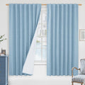 100% Blackout Linen Curtains 63 Inches Long by LAMIT