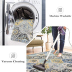 Lahome Moroccan Washable Area Rugs 5x7, 5x7 Rugs - Image 4