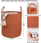 XUANGUO Cotton Rope Laundry Basket Hamper - Image 2