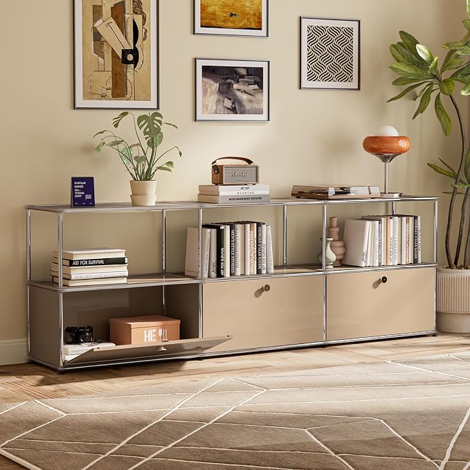 Modern Storage Cabinet Sideboard Versatile Free-Standing Organizer Cabinets - Image 5