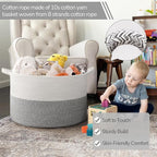 INDRESSME Large Blanket Basket, Laundry Toy Storage Baskets, Decorative Woven - Image 3