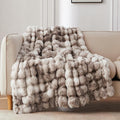 COOVA Faux Fur Throw Blanket for Couch, Cozy Soft and Fuzzy Plush Rabbit Fur by COOVA