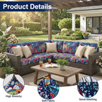 Smiry Waterproof Patio Cushion Covers, Stretch Outdoor Furniture Covers | Couch - Image 5