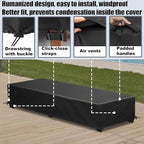 Waterproof Patio Lounge Chair Cover 2 Pack Outdoor Chaise Lounge Covers 600D - Image 4