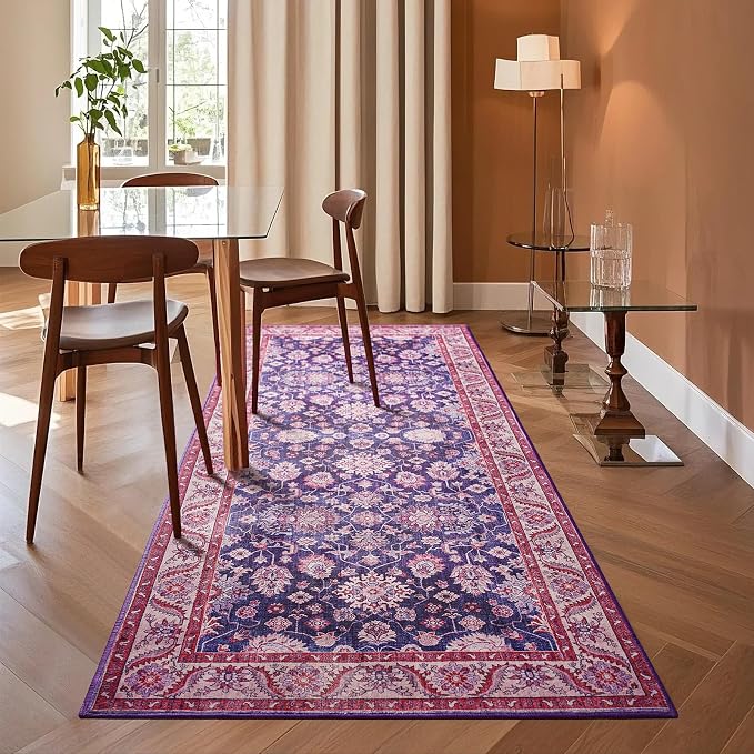 Washable Runner Rug, 2x6Ft Floral Runners - Image 7