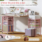 Sbanmao 4 Drawer Rolling File Cart Under Desk Storage, File Cabinets - Image 5